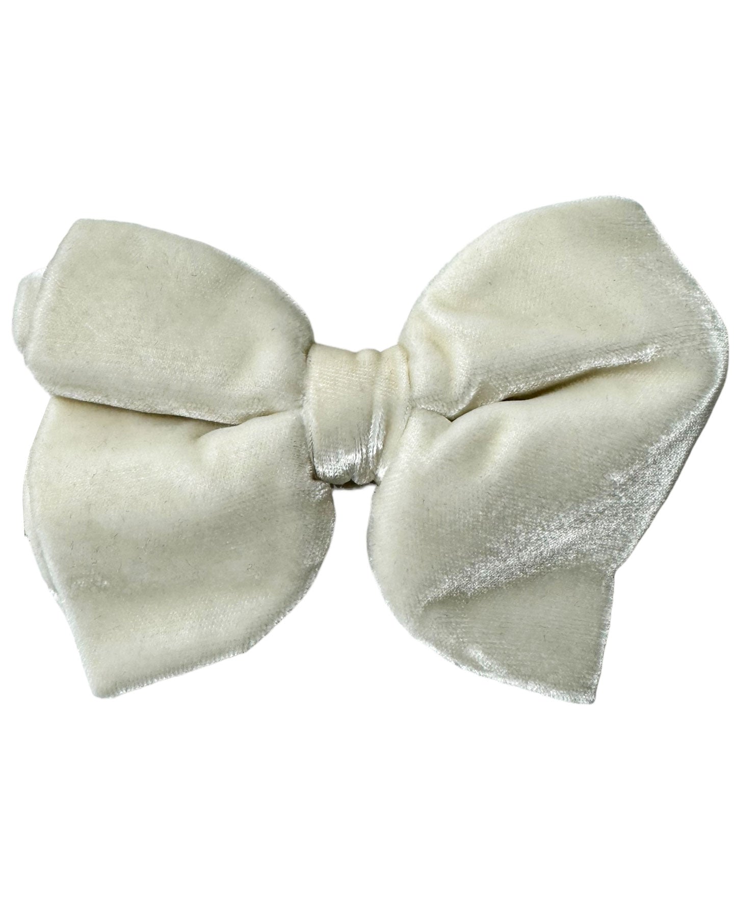 Le Noeud Papillon Bow Tie Large Butterfly Velvet White