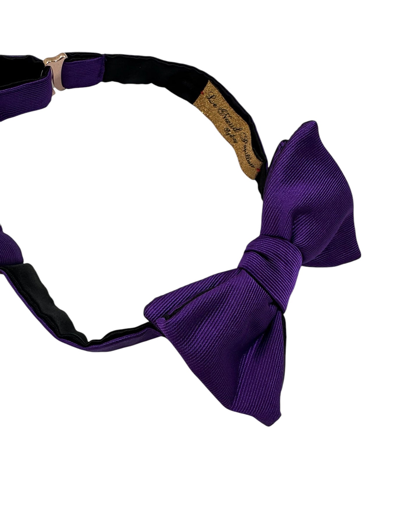 Le Noeud Papillon Bow Tie Purple Grosgrain - Silk Self Tie Bow