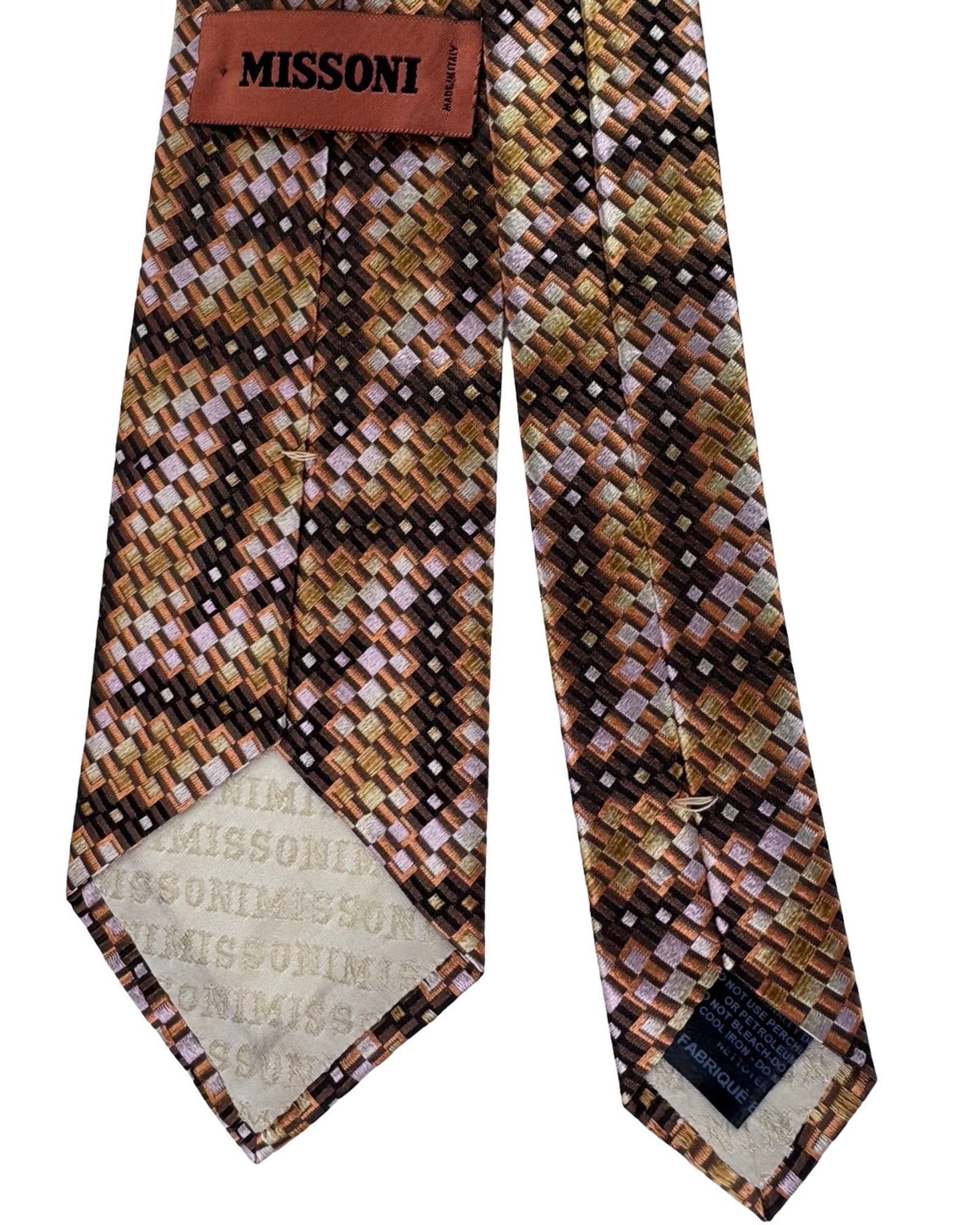 Brown Pink Tie