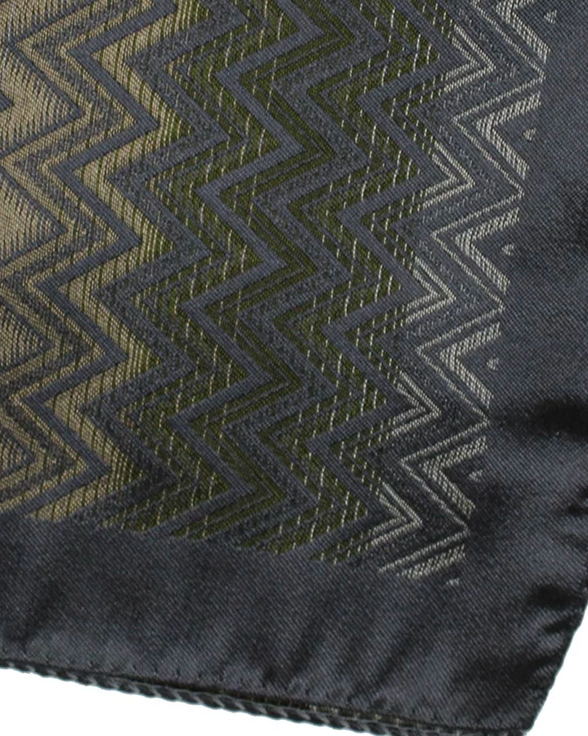 Missoni Pocket Square Gray Herringbone Design FINAL SALE