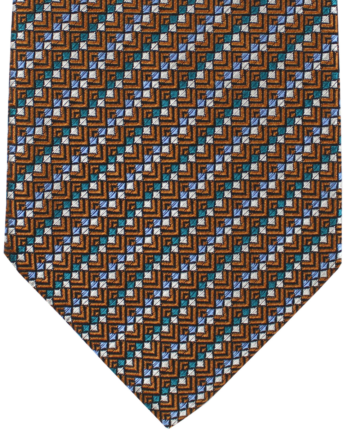 Missoni Necktie Brown Zig Zag Stripes Design