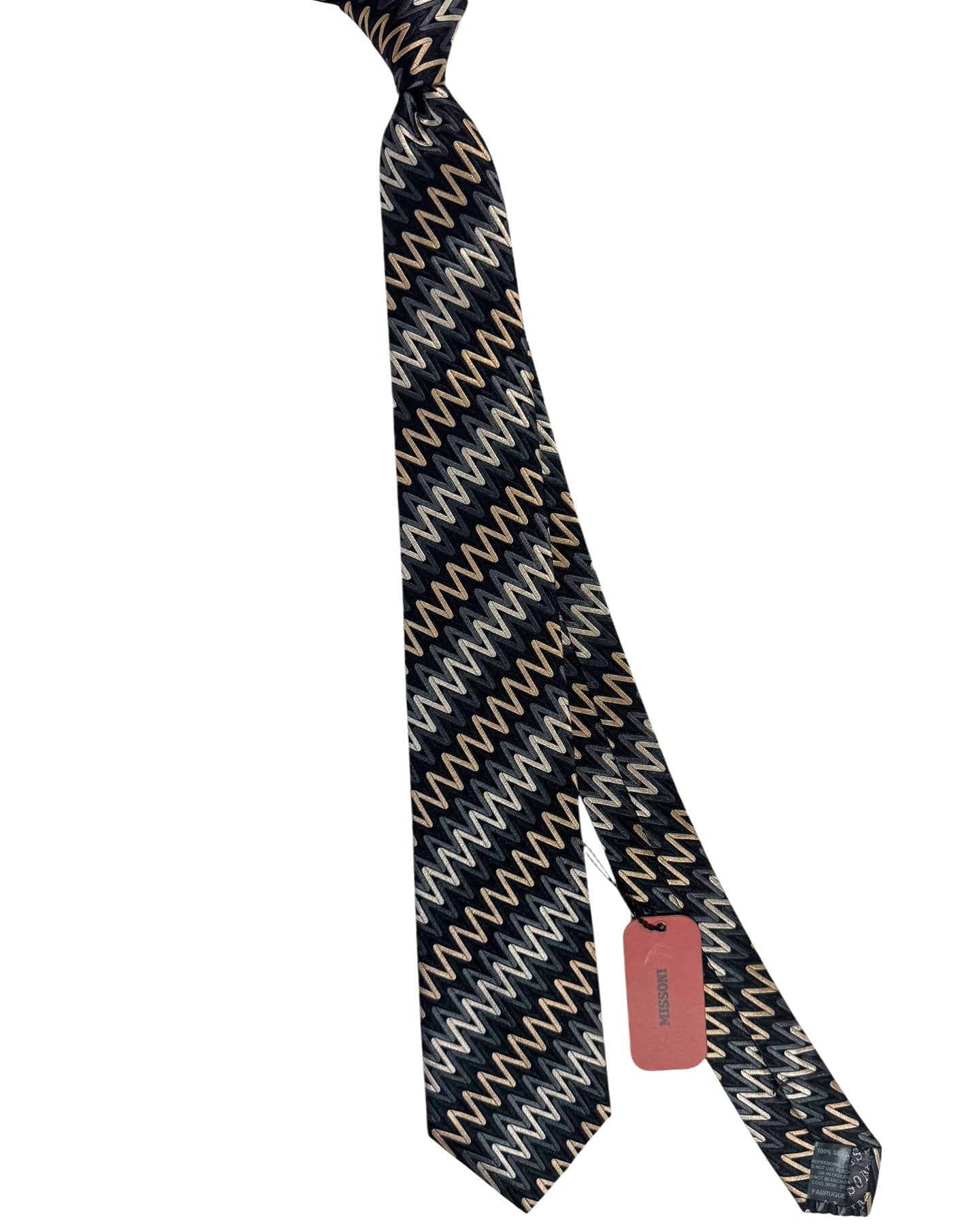 Missoni Tie Gray Zig Zag Design SALE