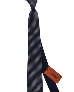 Missoni Silk Tie Black Pink Sky-Blue Dotted Stripes
