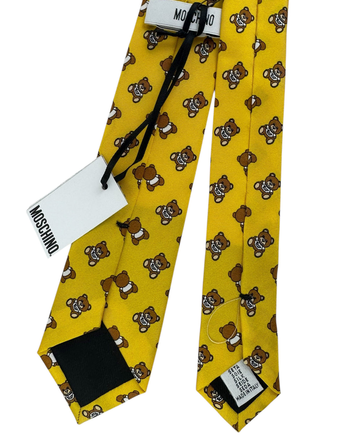 Moschino Skinny Tie Orange Toy Bear Design OUTLET SALE