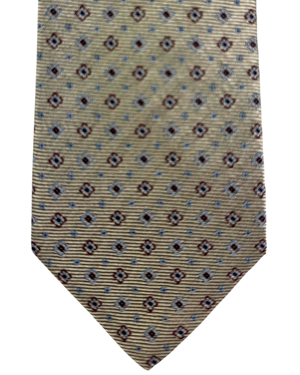 Moschino Silk Tie Taupe Geometric