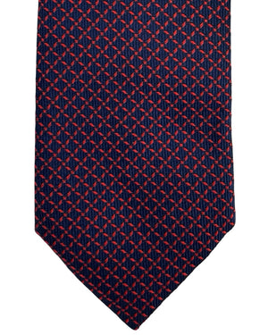 Moschino Silk Tie Navy Red Design