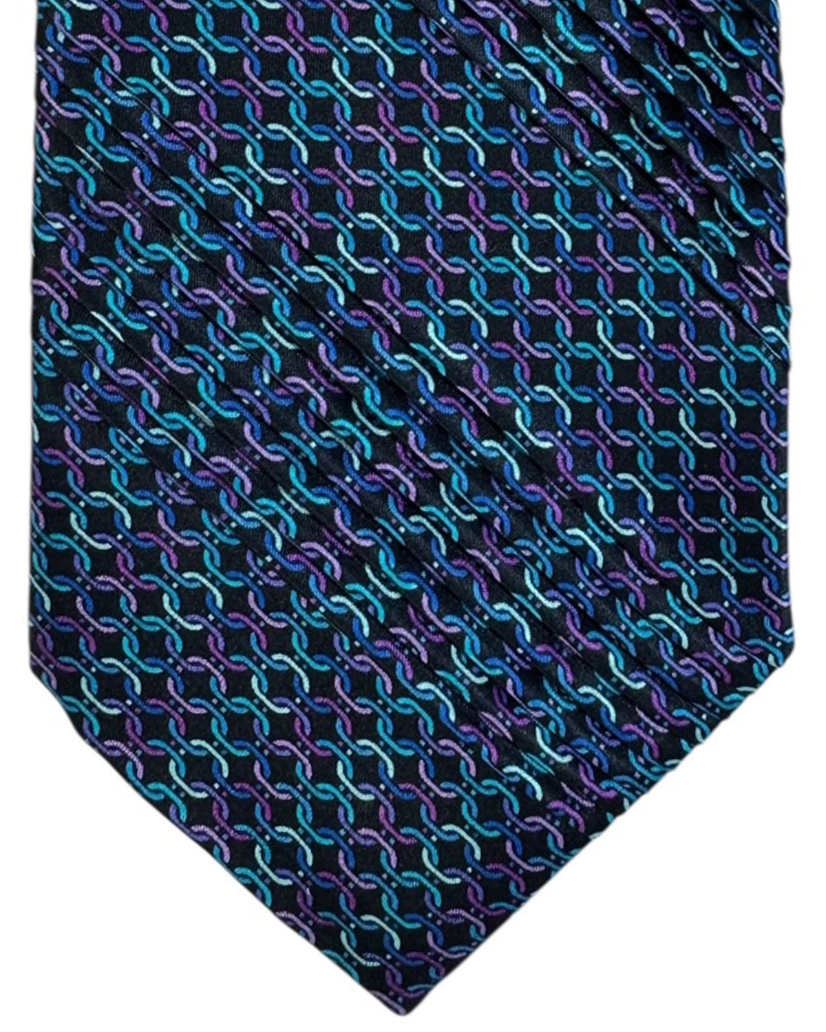 PLEATED SILK TIE