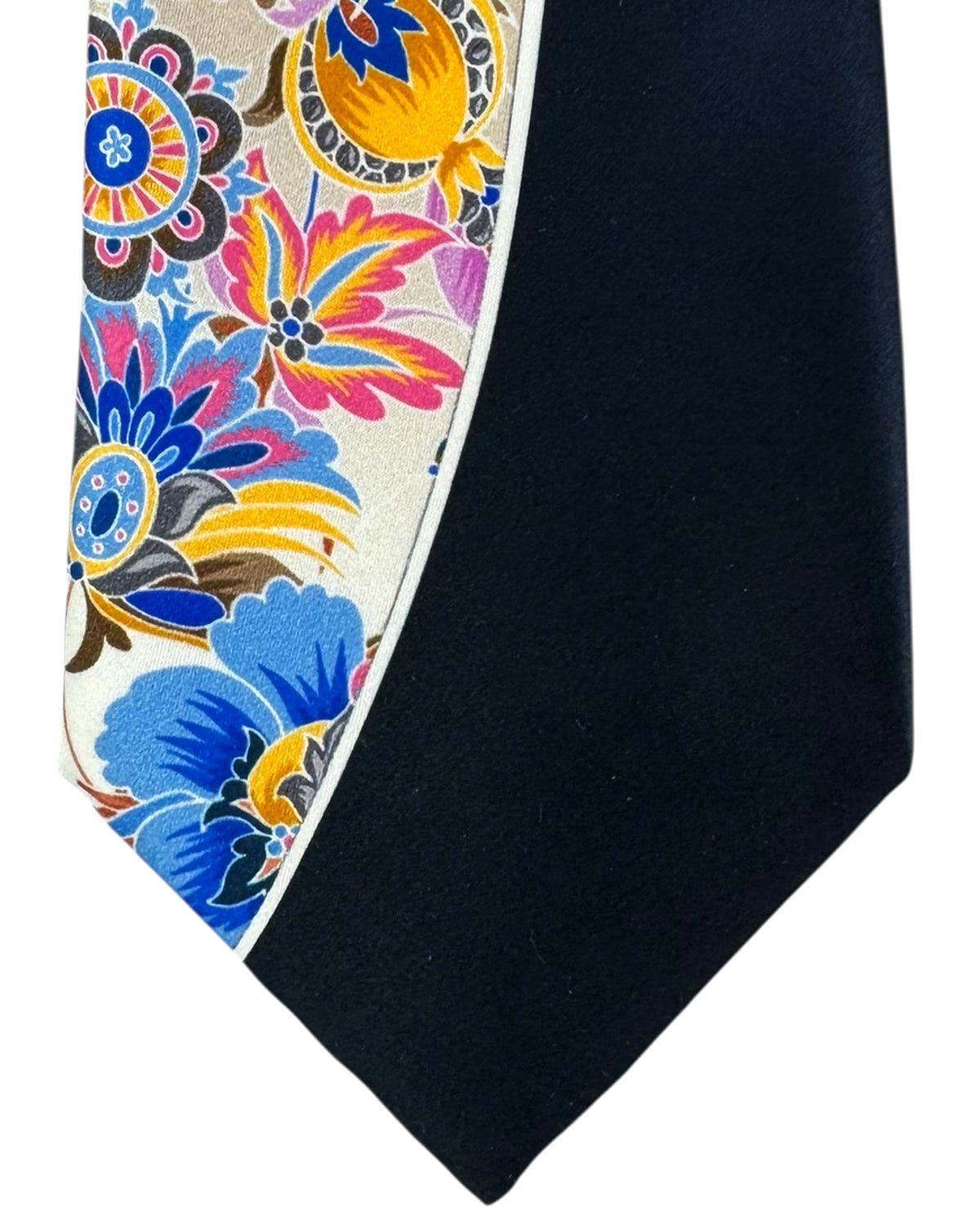 Vitaliano Pancaldi Tie Black Taupe Floral