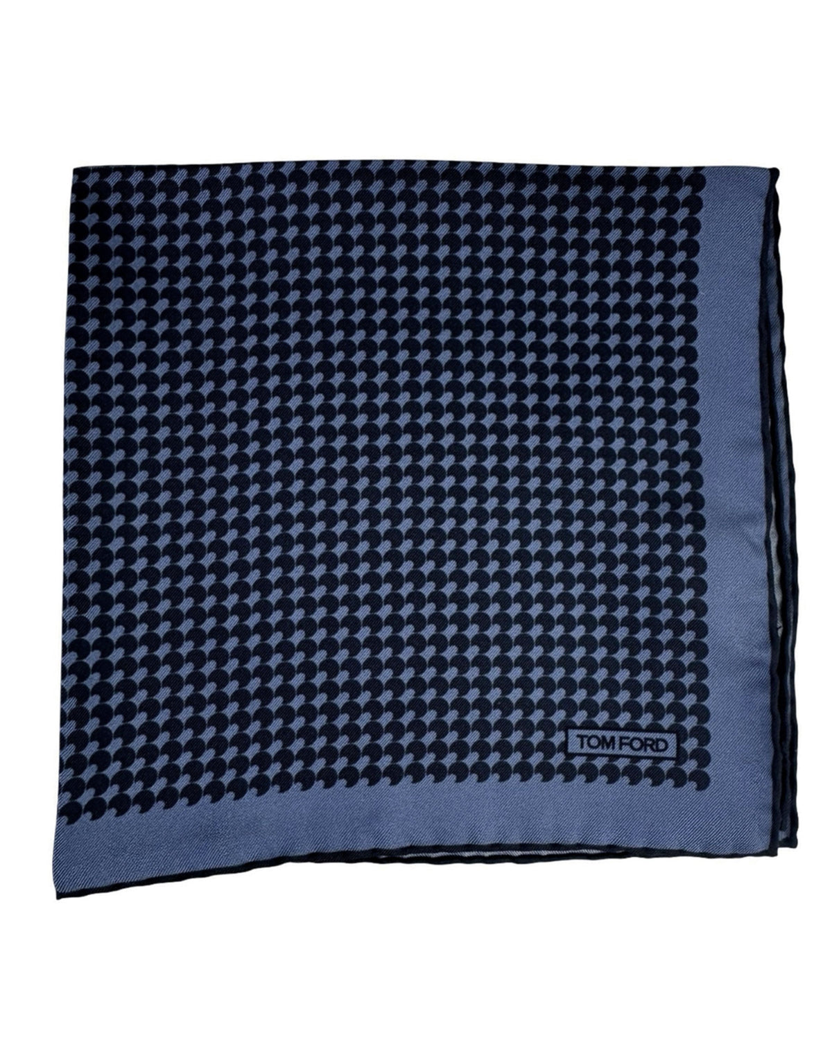 Tom Ford Silk Pocket Square Metal Gray Black Design