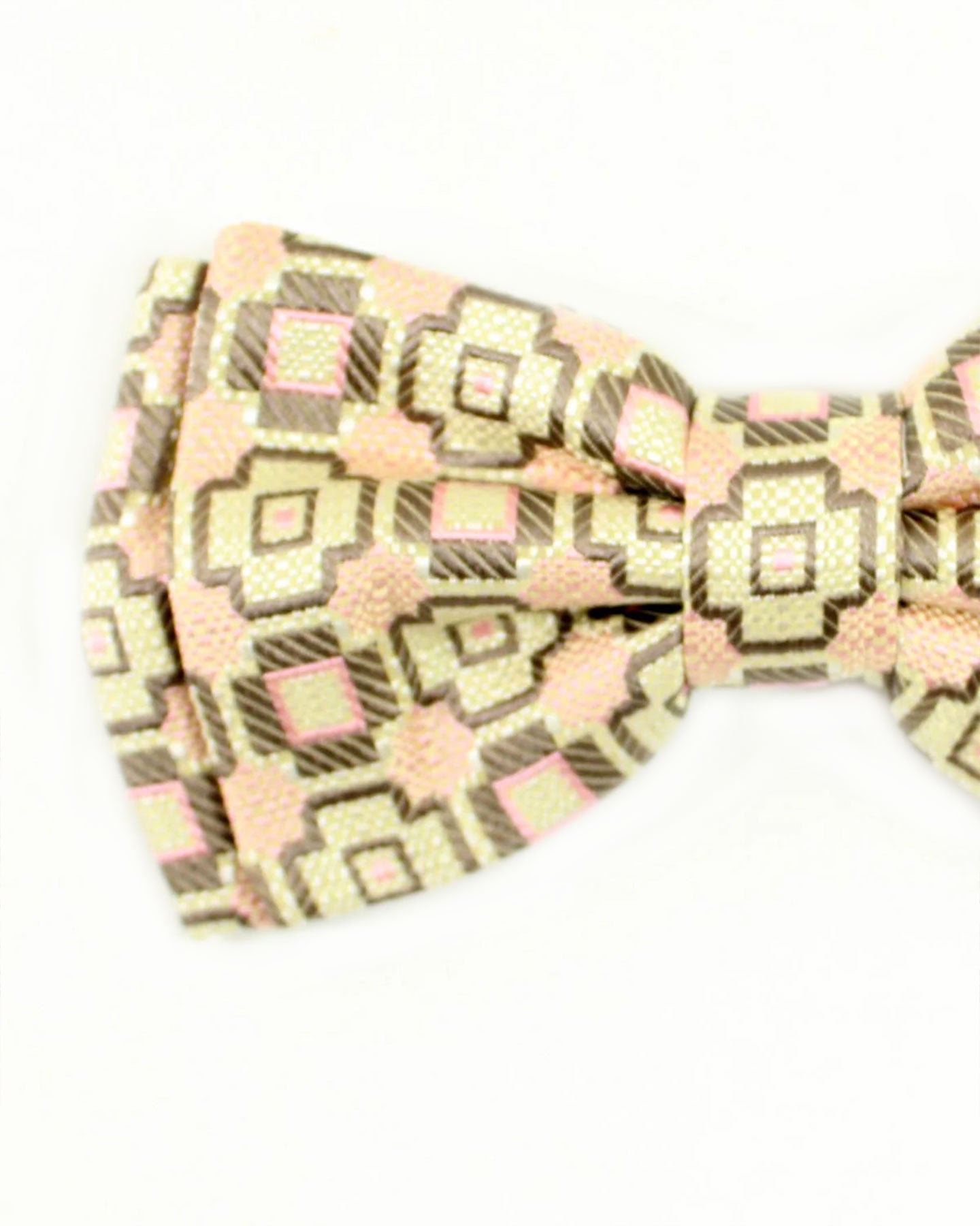 Emilio Pucci Silk Cummerbund & Bow Tie Set Cream Taupe Pink SALE