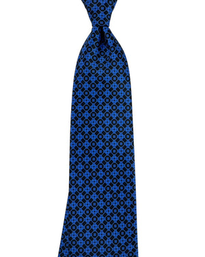 Stefano Ricci Silk Tie Royal Blue Pattern New