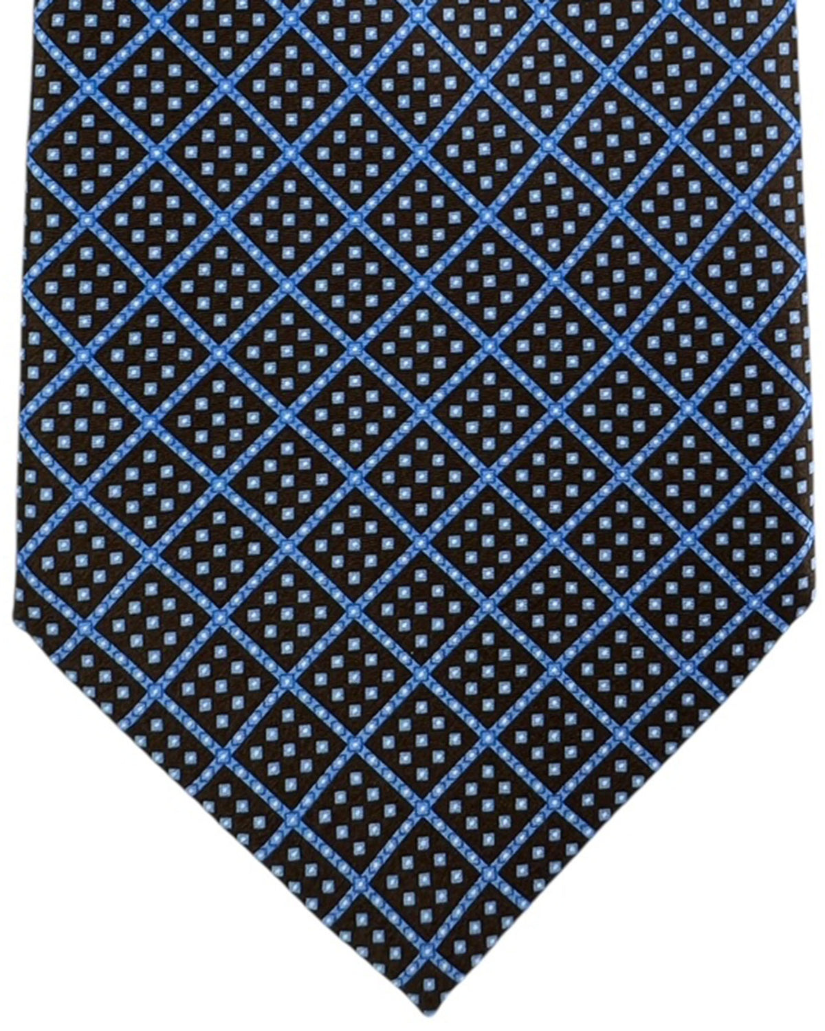 New Stefano Ricci Tie Dark Brown Royal Blue 