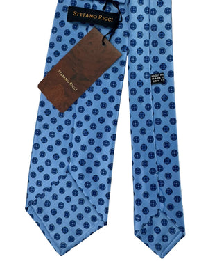 Stefano Ricci Tie Light and Dark Blue Medallions