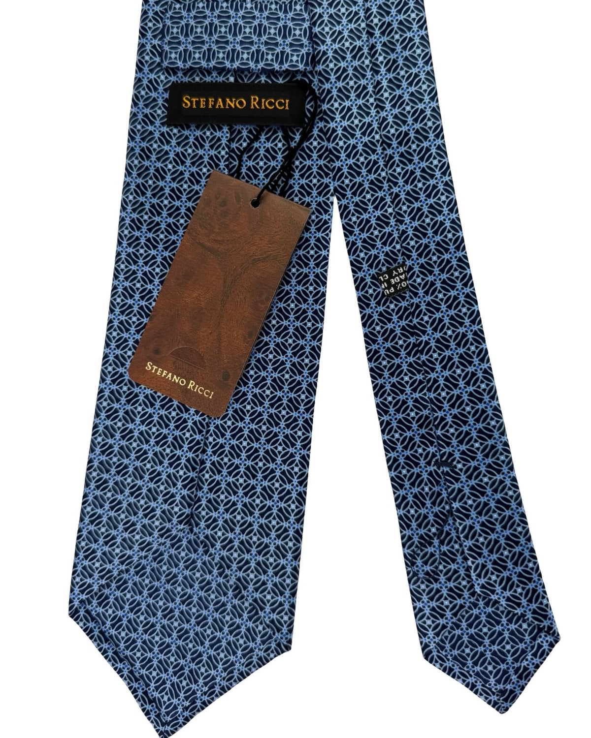 Stefano Ricci Tie Navy Blue Geometric