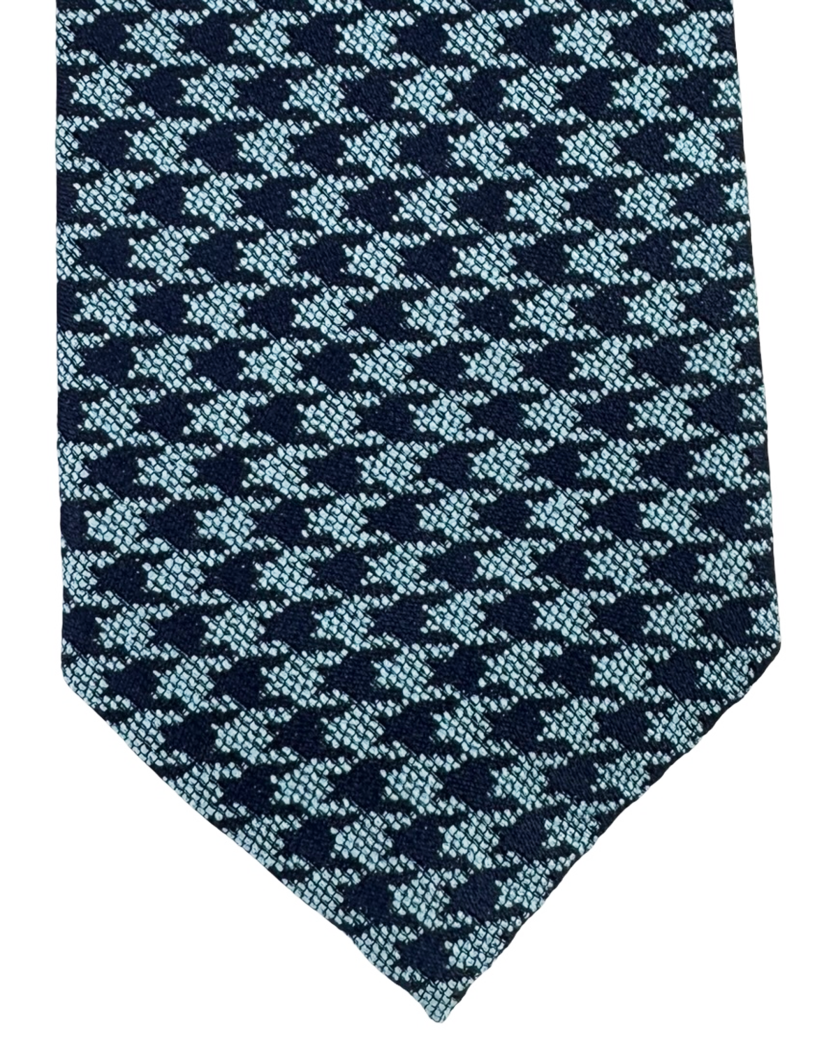 Sartorio Napoli Midnight Blue Navy Houndstooth