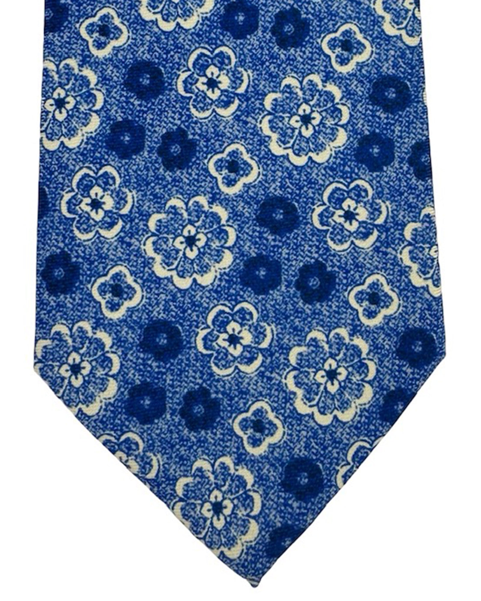 Sartorio Napoli Tie Blue Floral