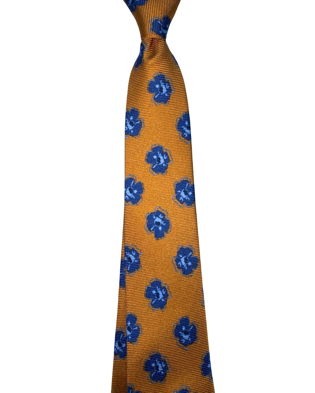 Sartorio Tie Brown Royal Blue Floral Dots