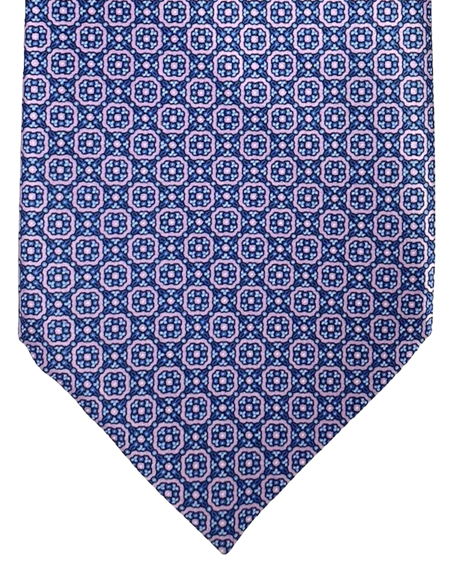 Stefano Ricci Silk Tie Lilac Blue Geometric