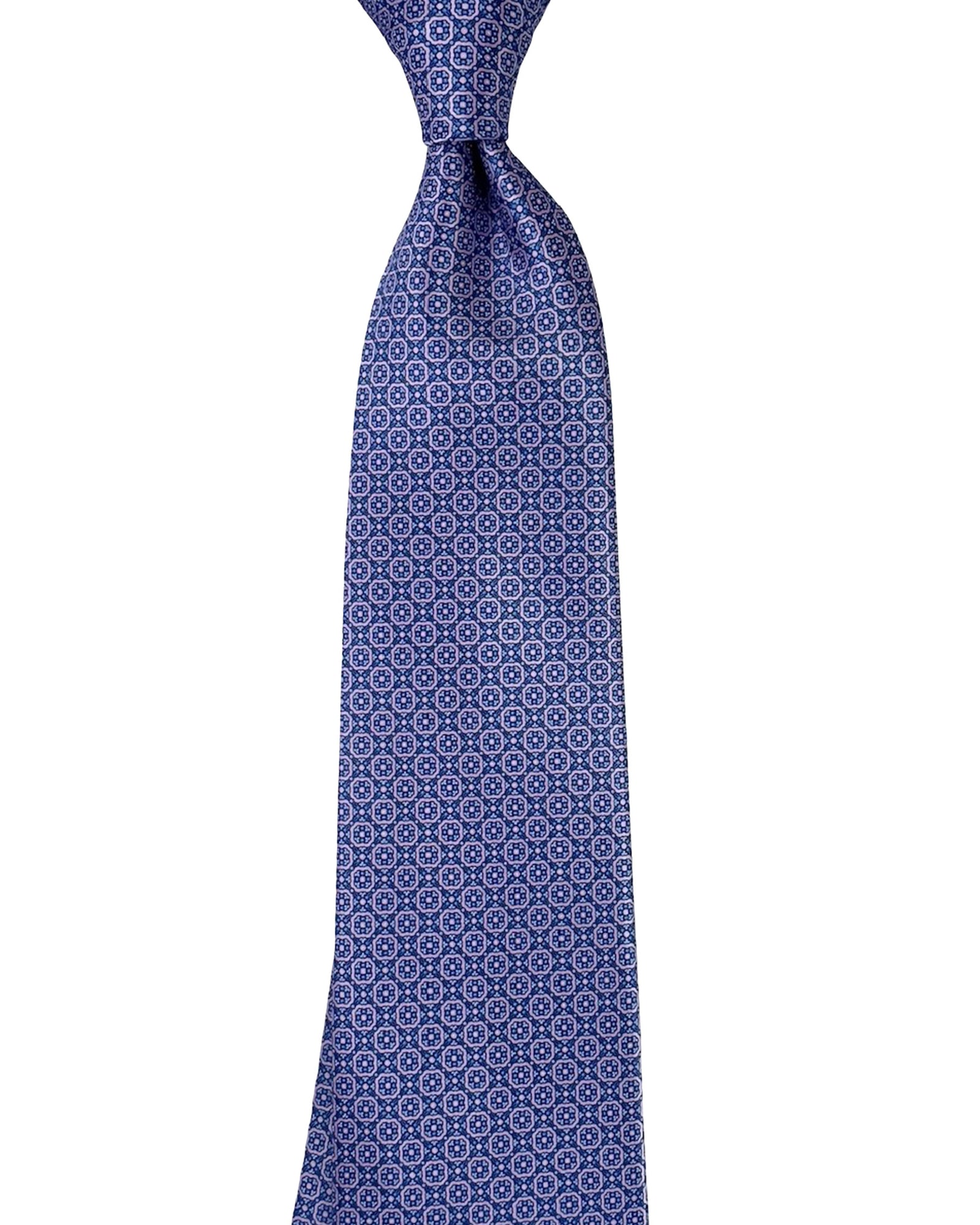 Stefano Ricci Silk Tie Lilac Blue Geometric