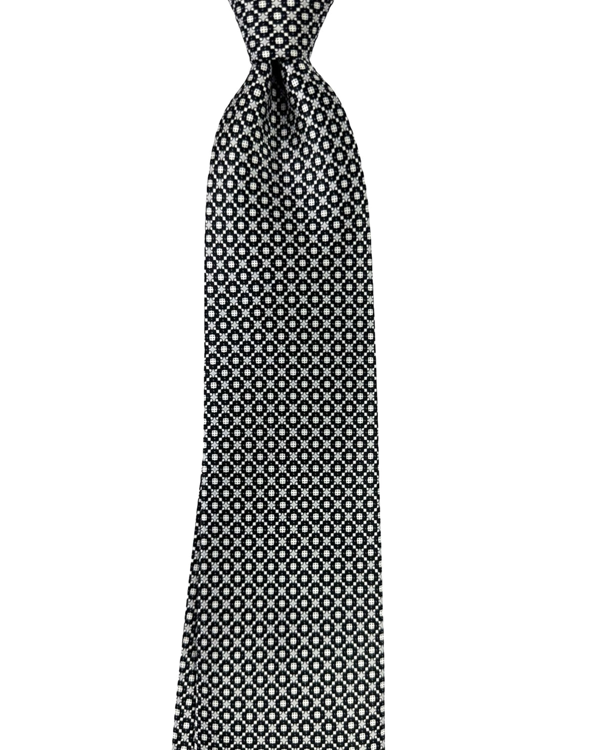 Stefano Ricci Silk Tie Black Gray Silver