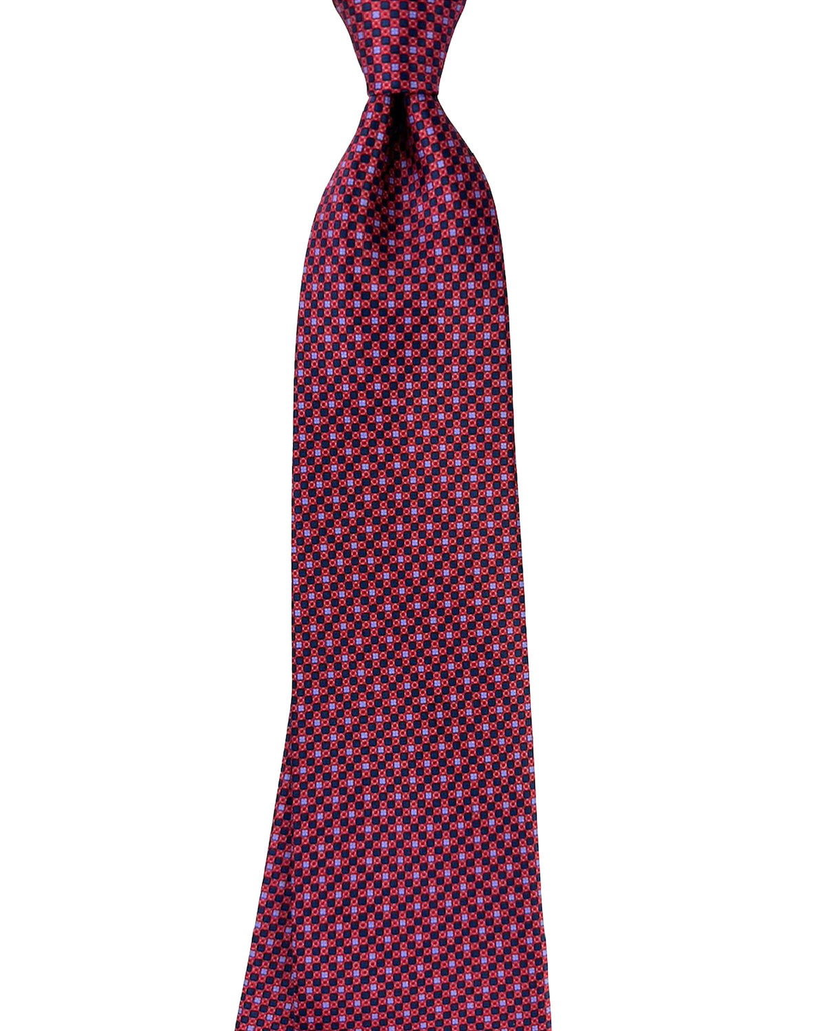 Stefano Ricci Silk Tie Navy Red Lilac Micro Design