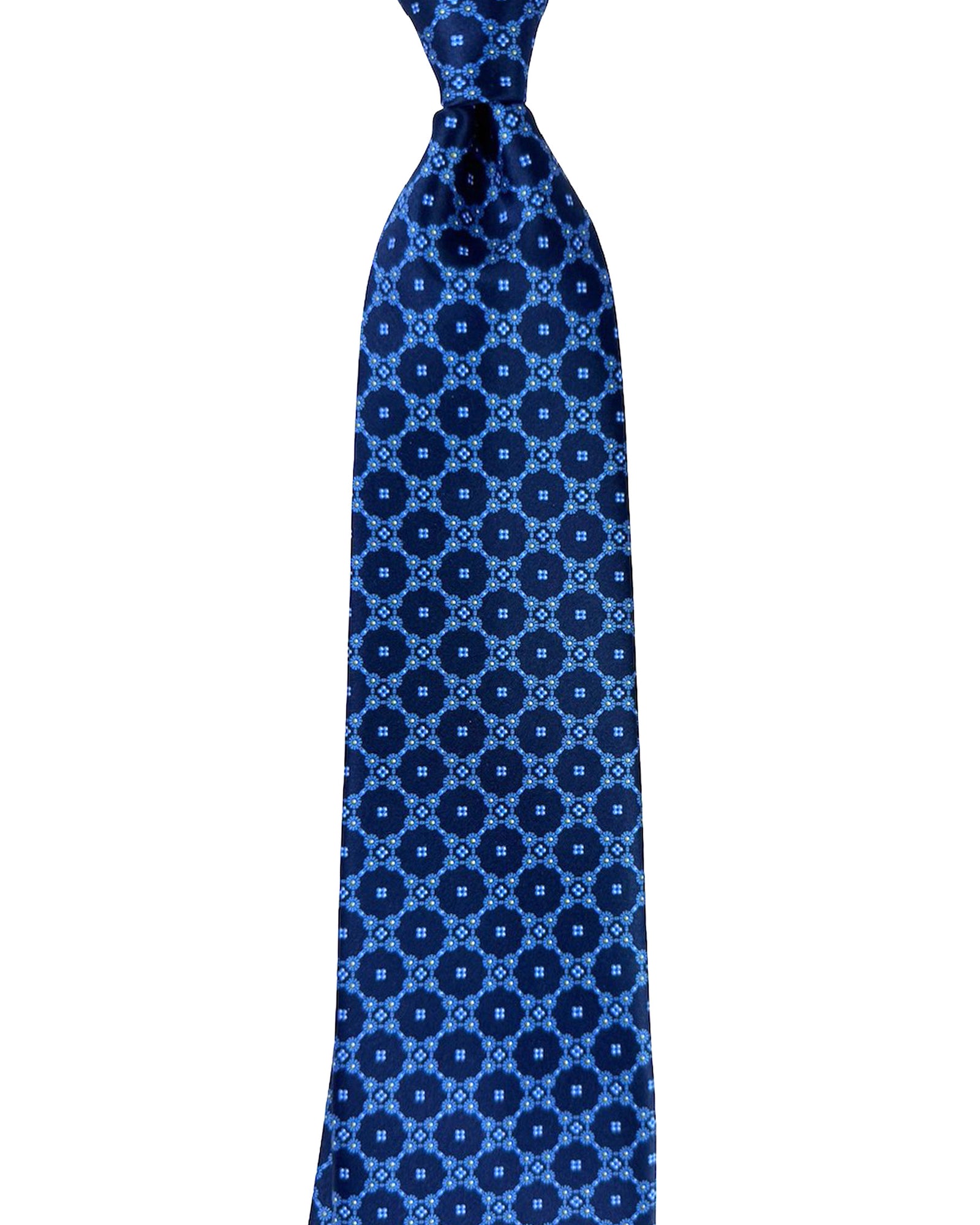 Stefano Ricci Silk Tie Navy Blue Geometric