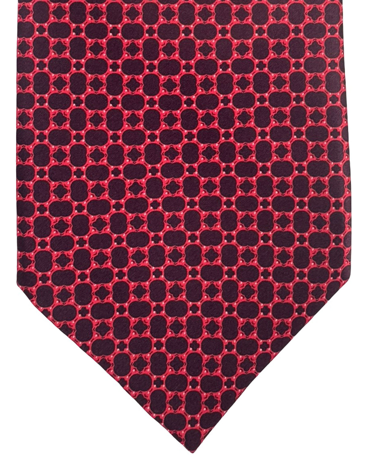 Stefano Ricci Tie Red Geometric Design 