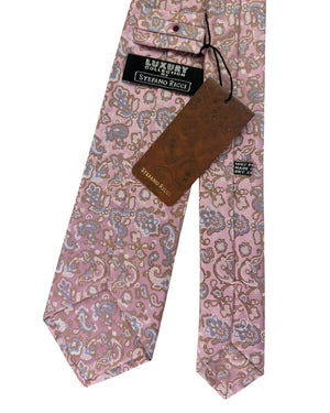 Stefano Ricci Tie Pink Paisley - Jacquard Silk