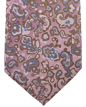 Stefano Ricci Tie Pink Paisley - Jacquard Silk