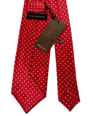 Stefano Ricci Tie Red White and Blue Geometric