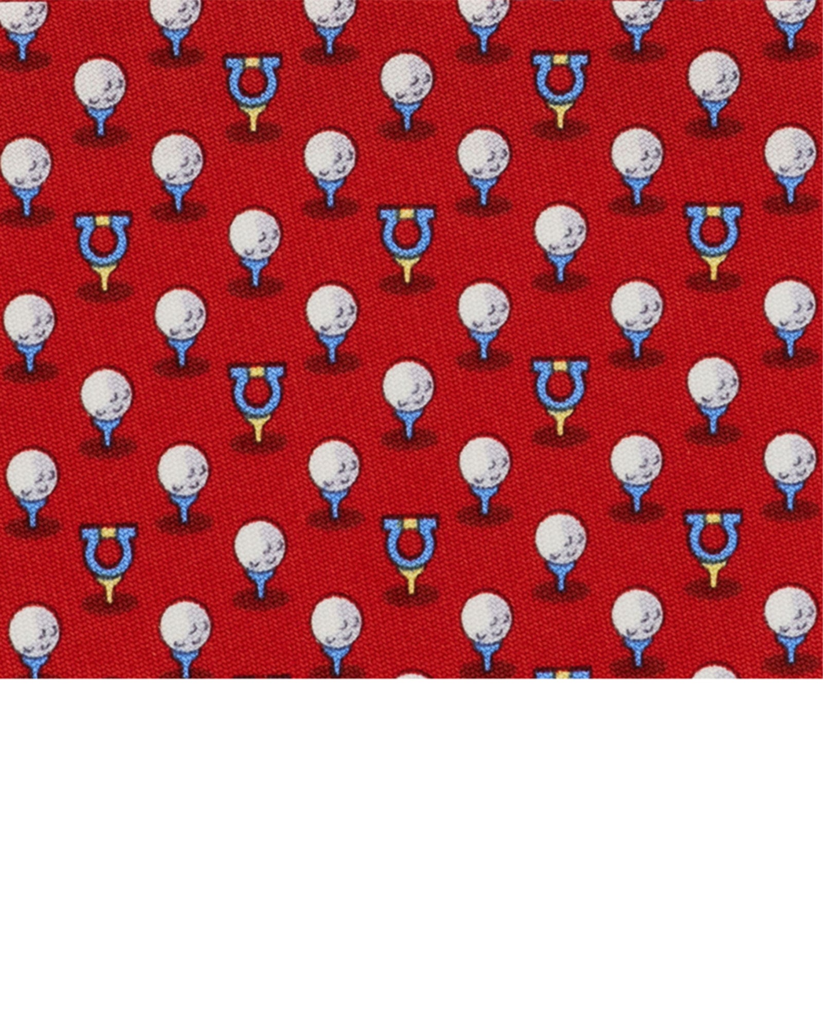Salvatore Ferragamo Tie Red Golf Ball Tee & Gancini - New Collection