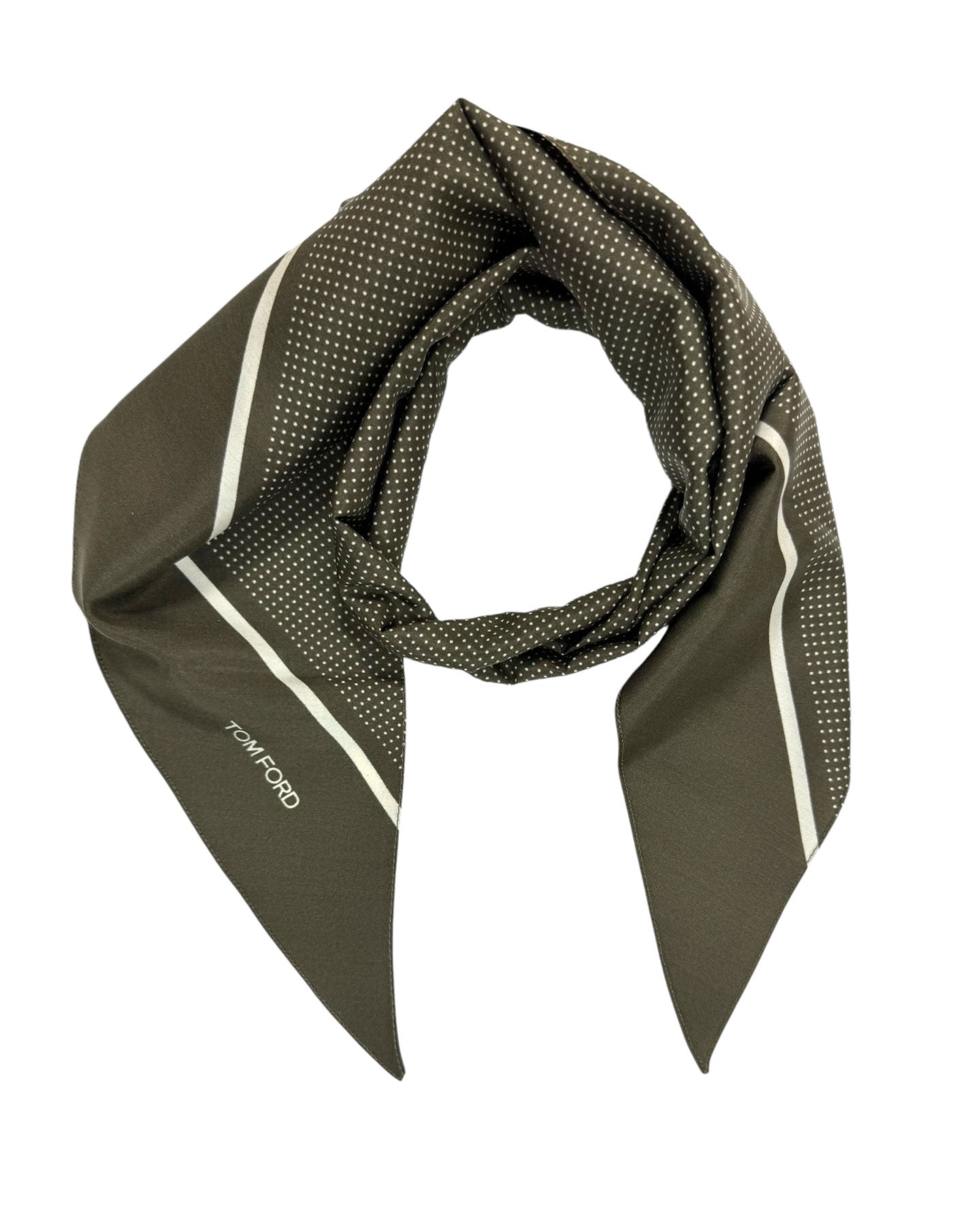 Dark Green Silk Scarf