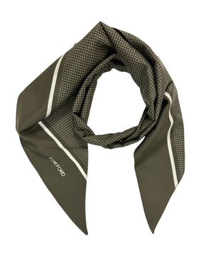 Dark Green Silk Scarf