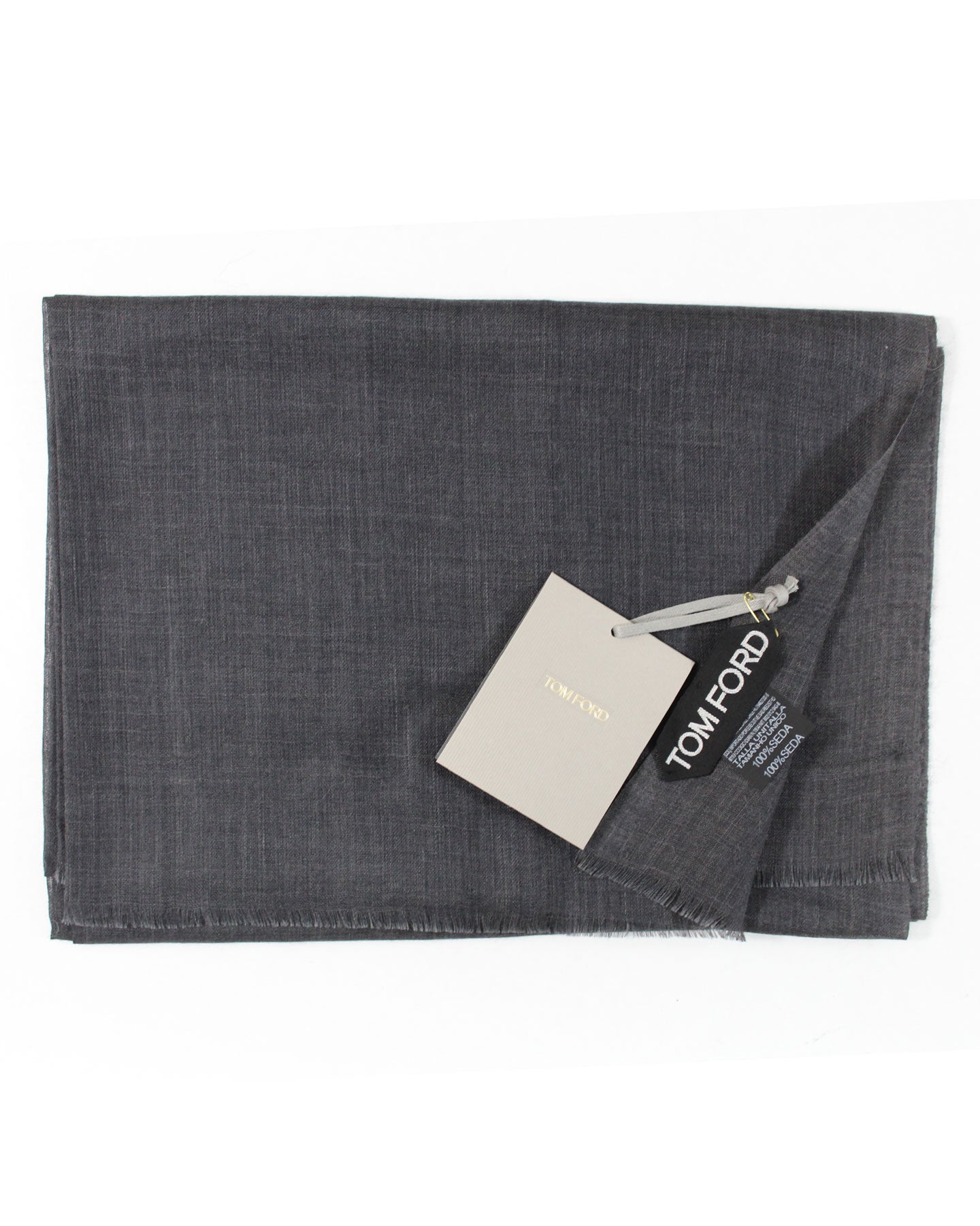 Tom Ford Scarf Gray - Silk Shawl Men Collection