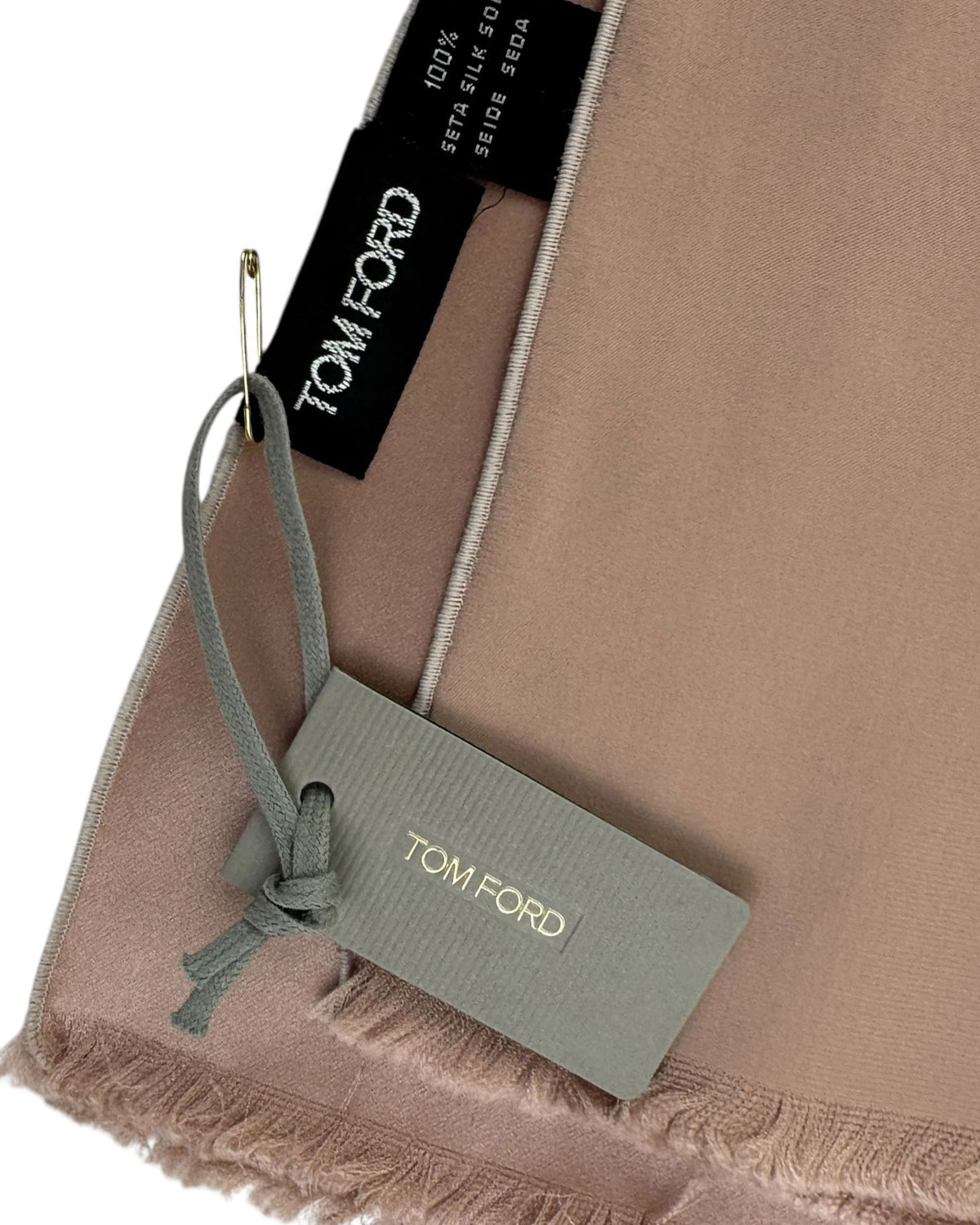 Tom Ford Silk Scarf Light Brown SALE
