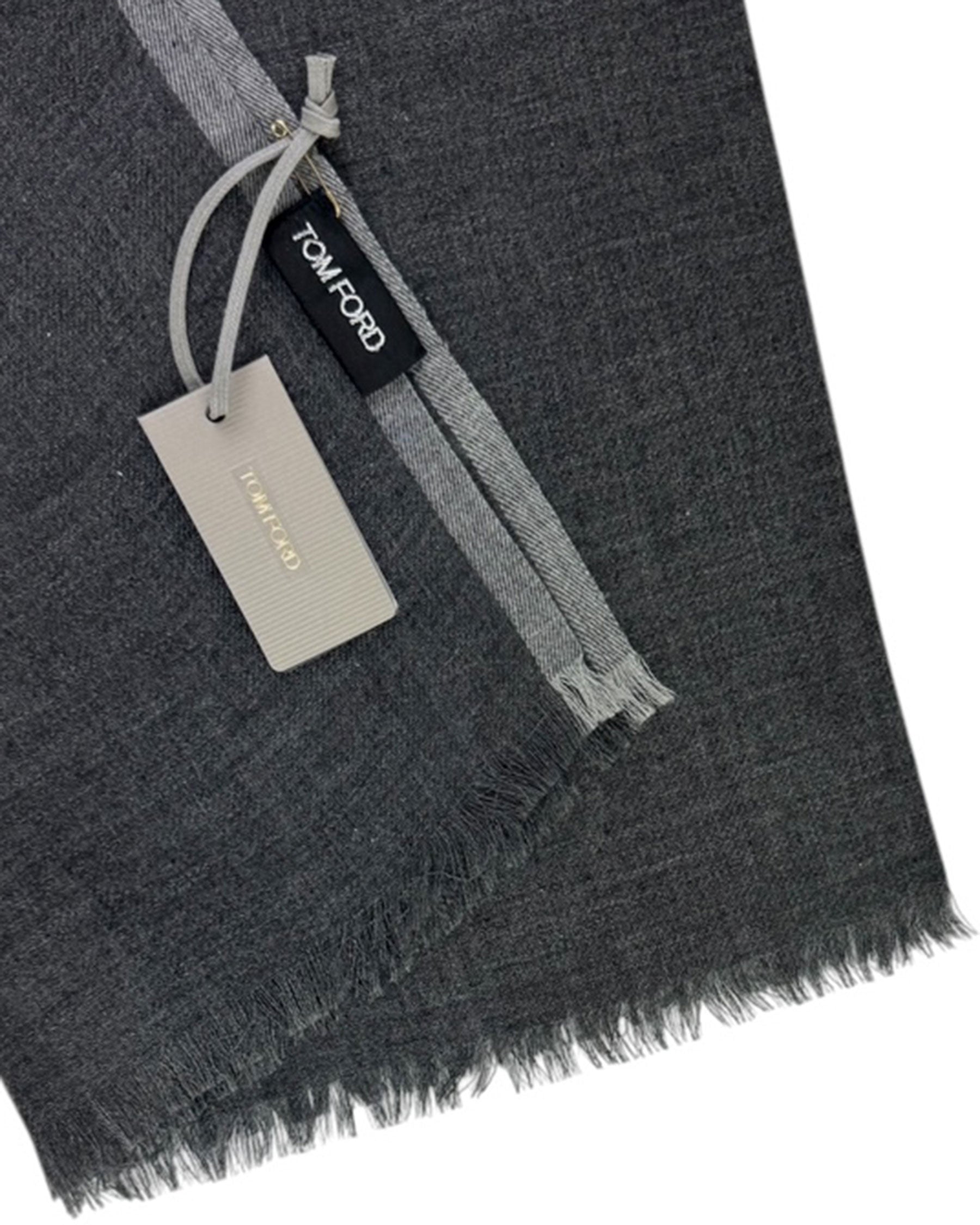 Tom Ford Cashmere Scarf Dark Gray