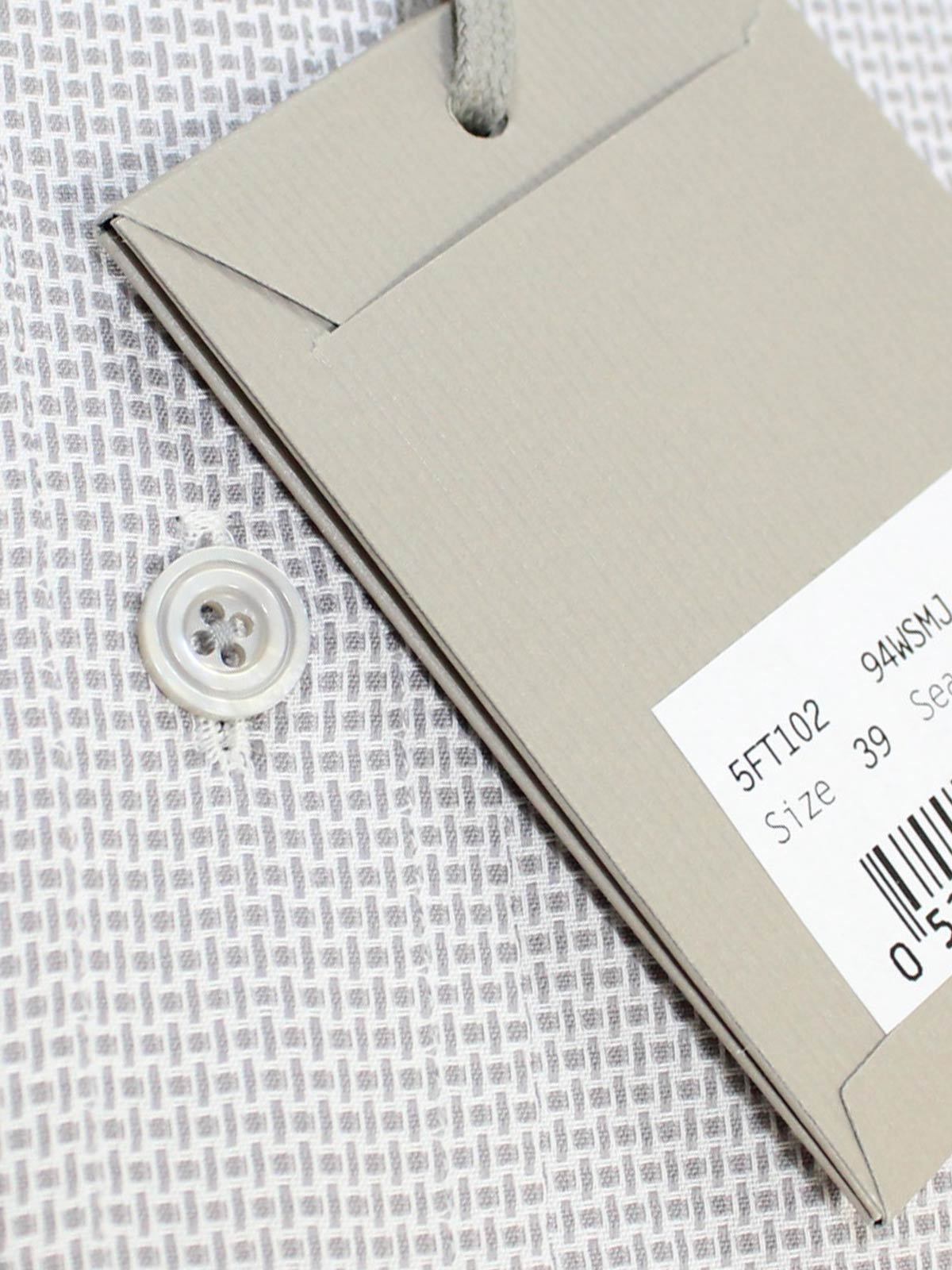 Tom Ford Dress Shirt White Gray Geometric