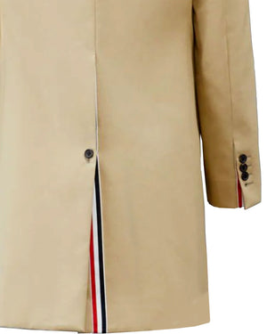 Thom Browne Overcoat Khaki MacKintosh Bal Collar Coat EU 50  - US 40 REDUCED - SALE