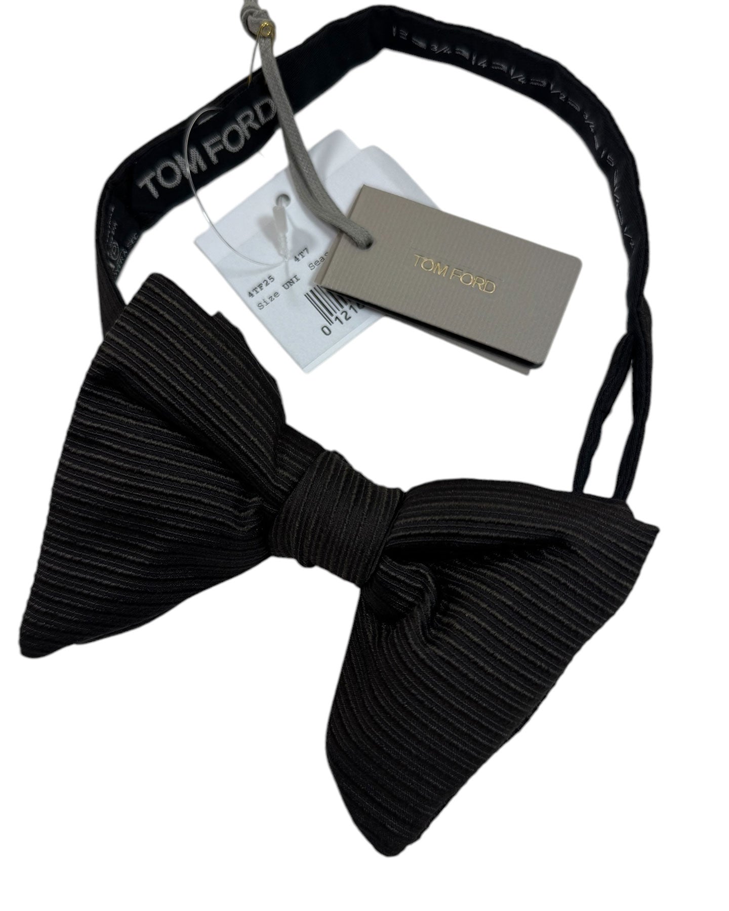 Tom Ford Bow Tie Black Brown Grosgrain Large Butterfly