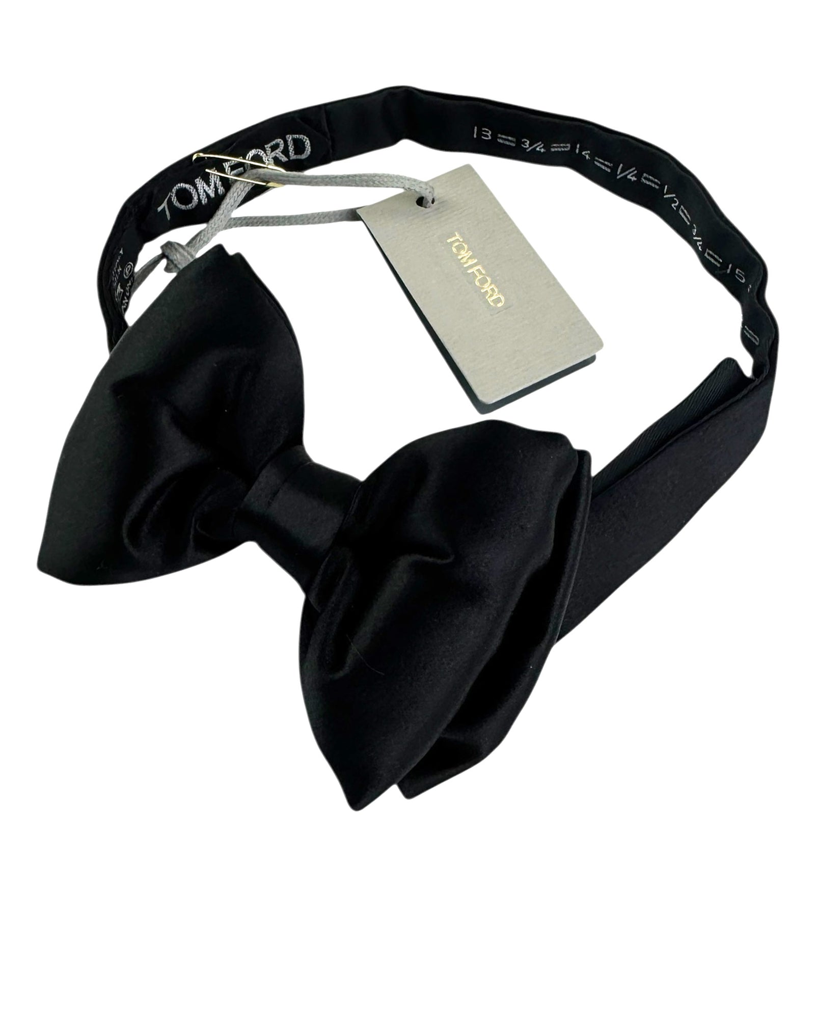 Tom Ford Satin Silk Bow Tie Black Large