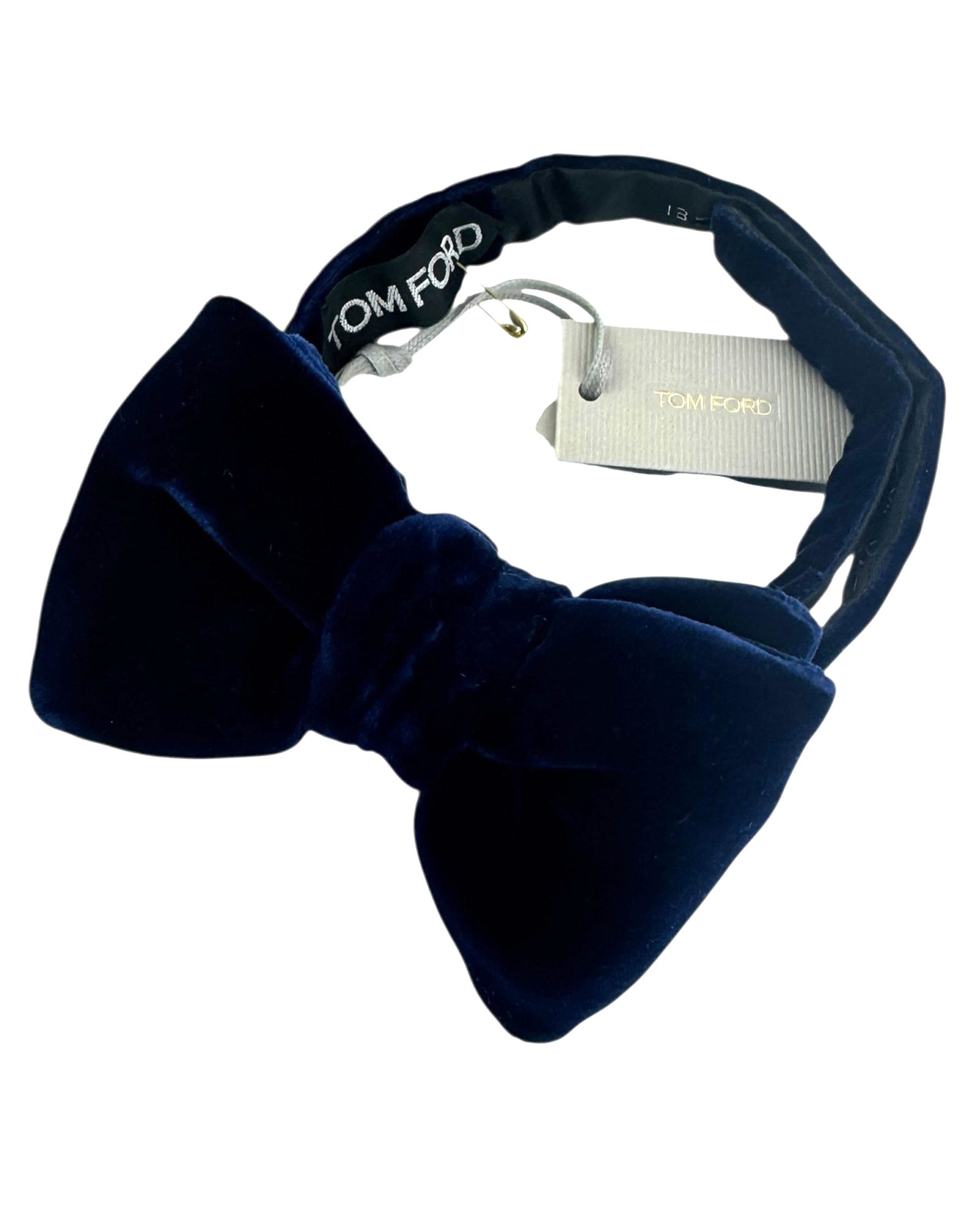 
Tom Ford Velvet Bow Tie Midnight Blue Butterfly - Hand Made In Italy
