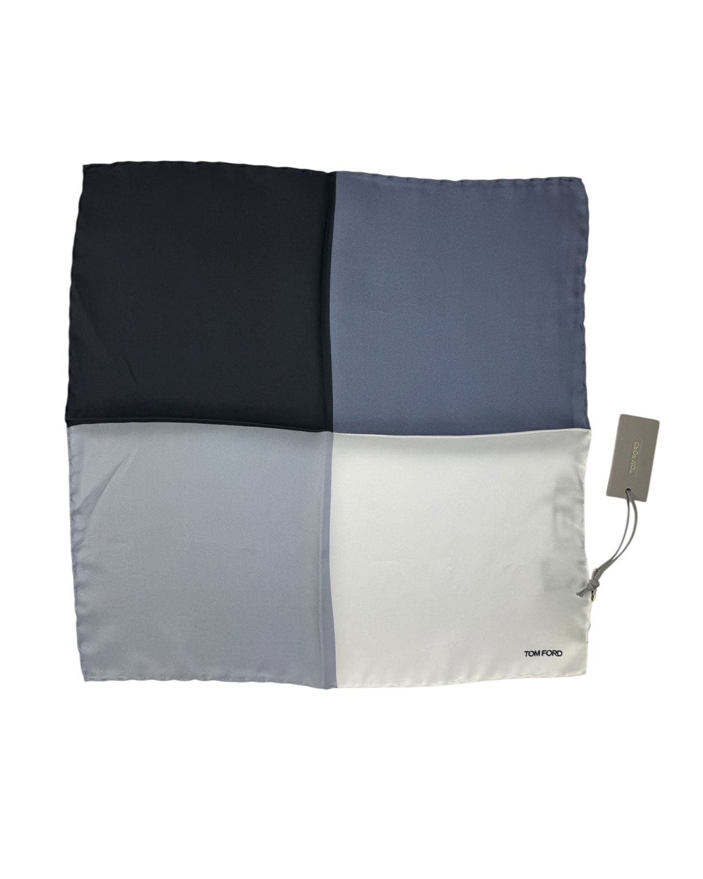 Tom Ford Pocket Square Gray Black