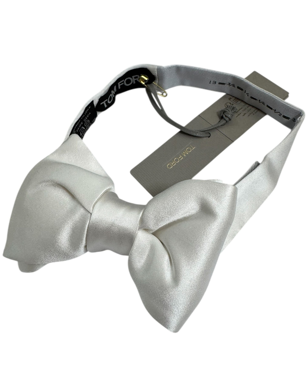 Tom Ford Silk Bow Tie Ivory White