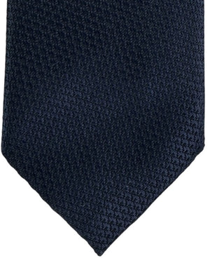 Tom Ford Silk Tie Dark Blue Solid Pattern
