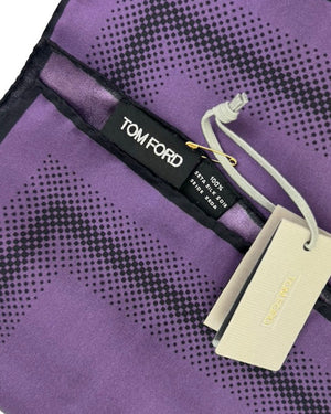 Tom Ford Silk Pocket Square Purple Design