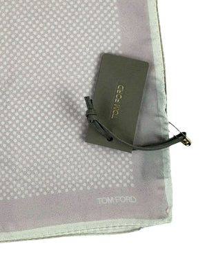 Tom Ford Silk Pocket Square Light Pink Dots