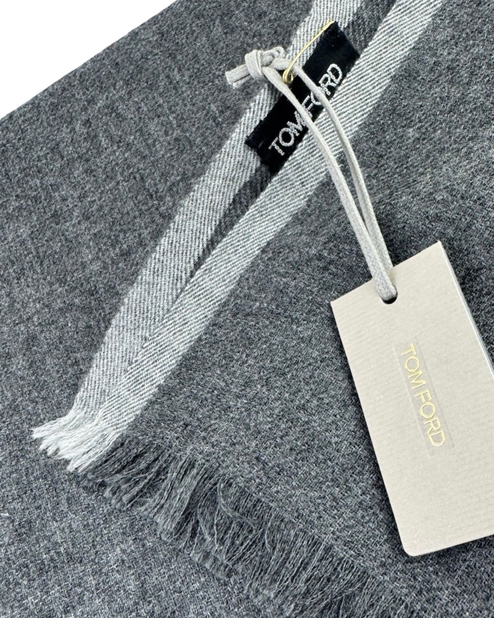 Tom Ford Cashmere Scarf Charcoal Gray