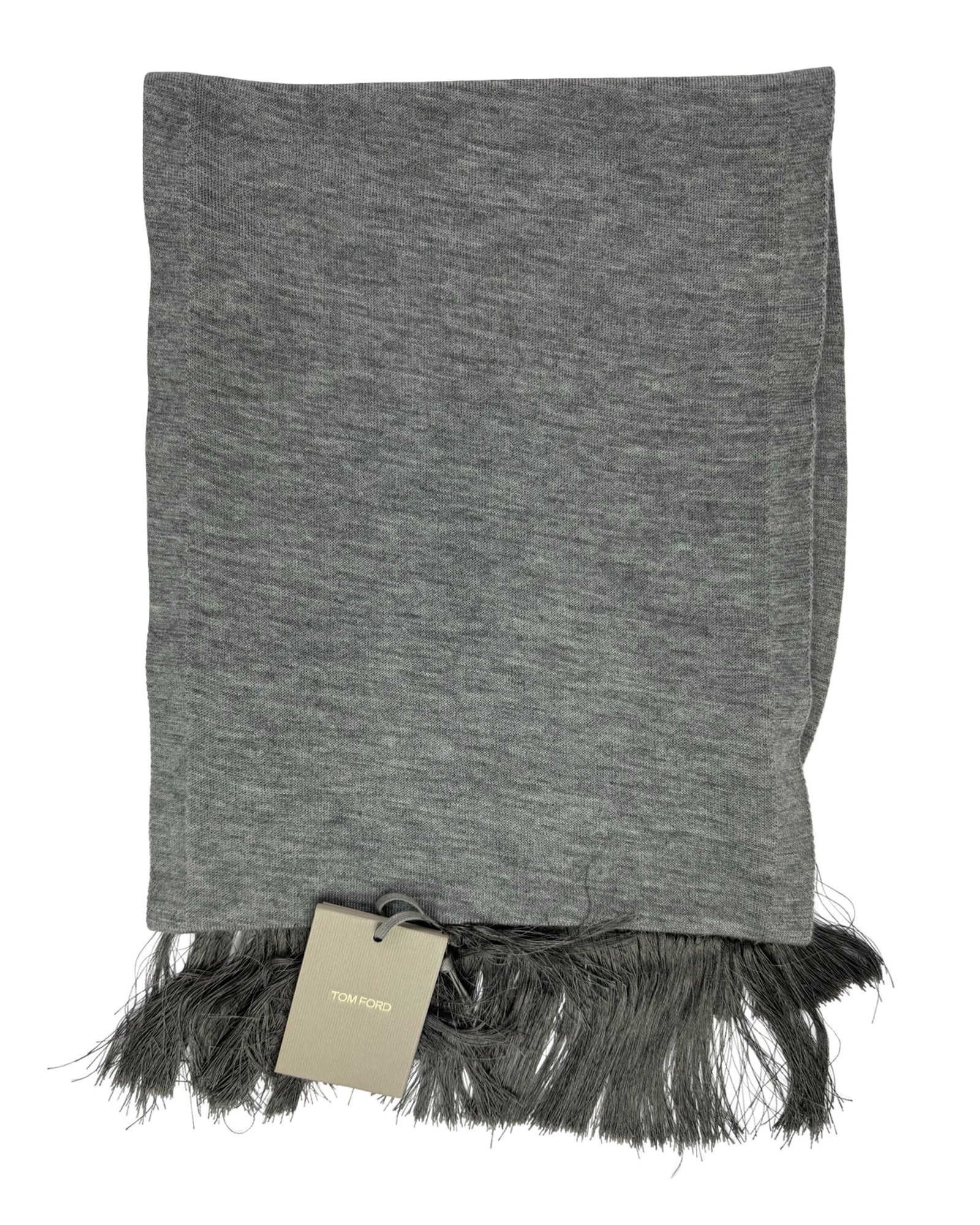 Heather Gray Fringe Scarf