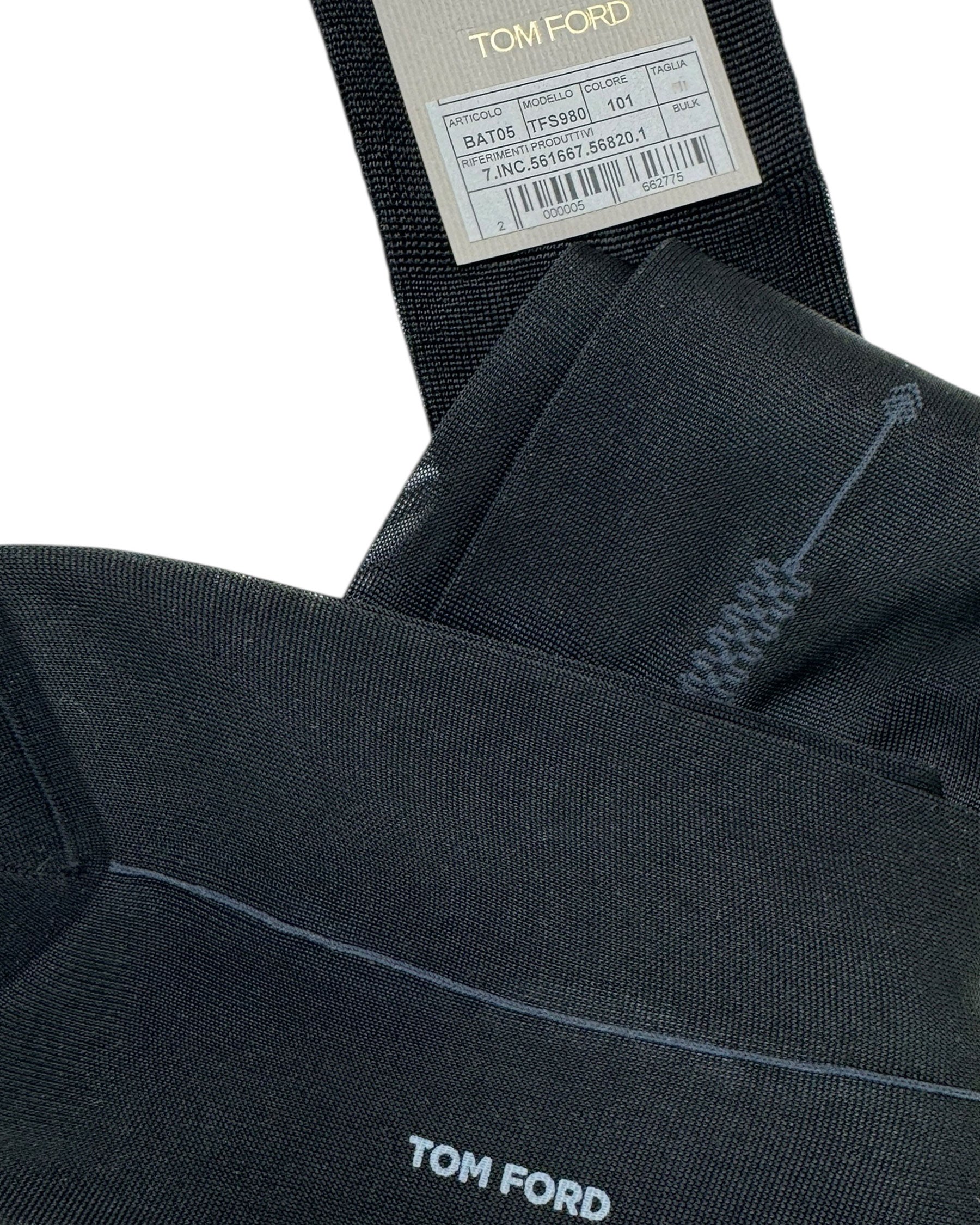 Tom Ford Silk Socks Black - Over The Calf