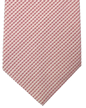 Valextra Silk Tie Pink And White Micro-Check 